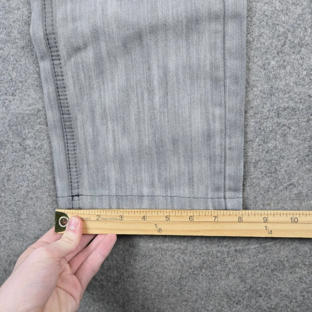 Levis 511 Slim Jeans Mens 34x26 Gray Zipper Back Pockets Grunge Hemmed Y2k